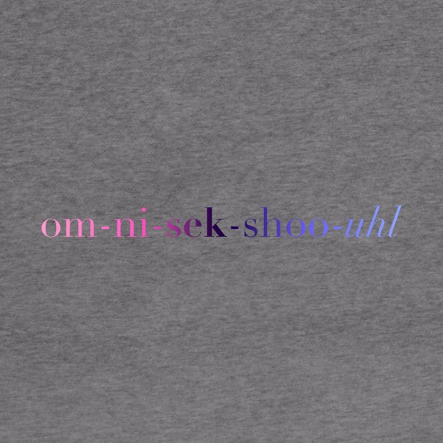 Bi+ Phonetic Spelling (Omnisexual Flag) by opalaricious